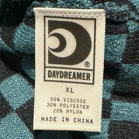 NEW Daydreamer Size XL Teal Check Fitted Knit Pullover Sweater NWT - Picture 8 of 8